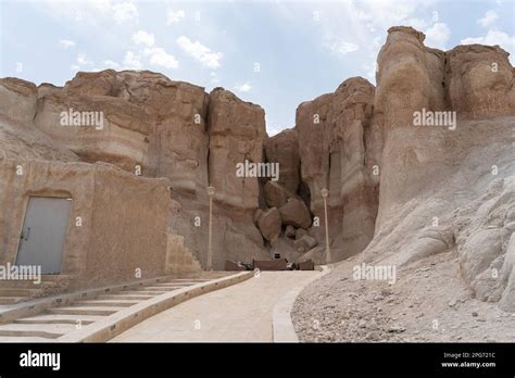 Al Qarah Mountain Or Jabal Al Qarah Al Hofuf Saudi Arabia Stock Photo