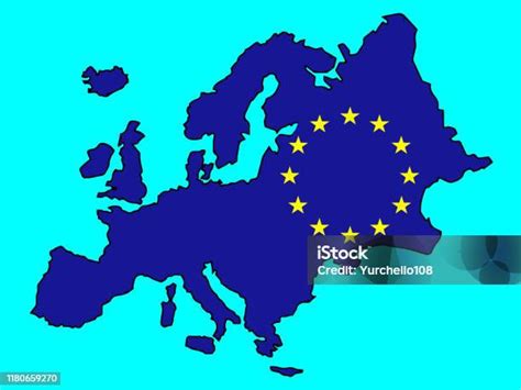 Europe Map Flag Vector Illustration Eps 10 Stock Illustration ...