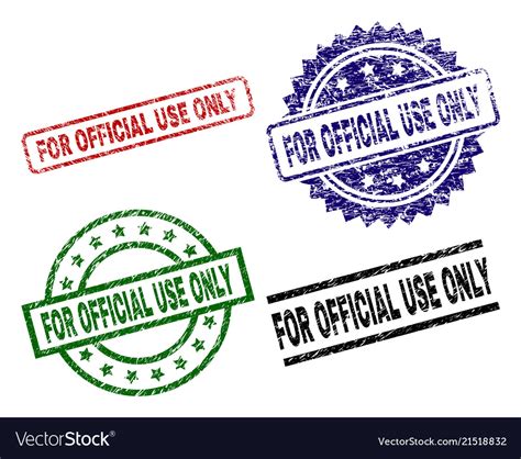 Scratched Textured For Official Use Only Stamp Vector Image