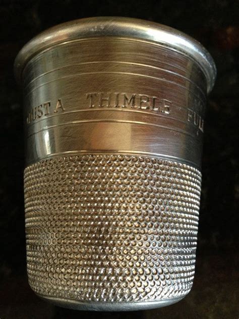 Vintage Pewter Shot Glass Just A Thimble Full By Missenpieces 2550 Thimbles Pewter Vintage