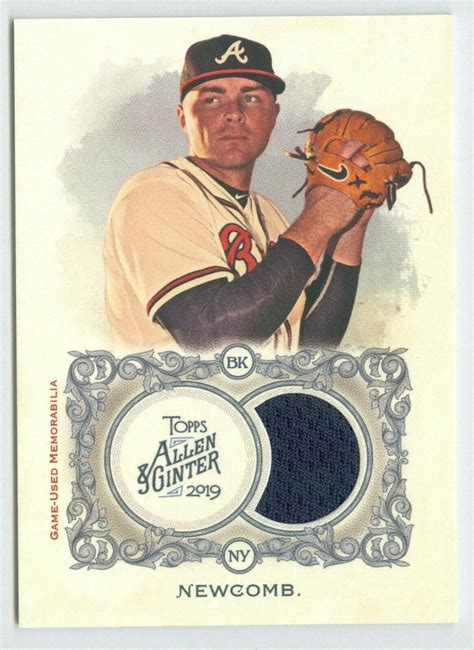 2019 Topps Allen Ginter Full Size Jersey Relic FSRB SN Sean Newcomb