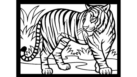 Dibujo De Tigre Para Colorear Y Pintar 9518