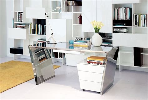 Modern Desk Furniture with Reflective Surfaces Los Angeles California ...