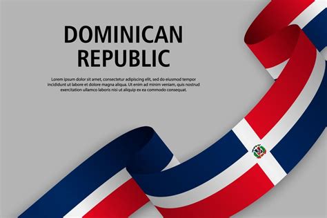 Premium Vector Waving Ribbon With Flag Vector Illustration