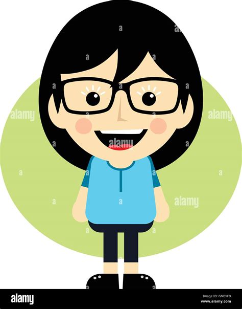 Geek Cartoon Nerd Character Stock Vector Image Art Alamy