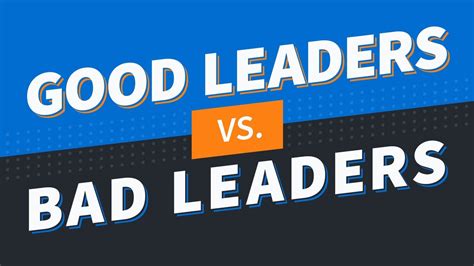 Good Leaders Vs Bad Leaders Youtube