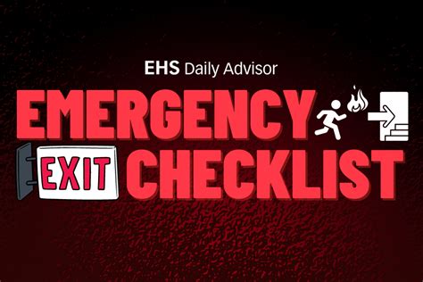 Infographic Emergency Exit Checklist Ehs Daily Advisor