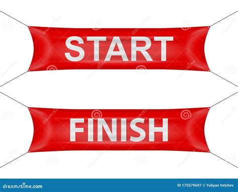 Start Finish Banner Stock Vector Illustration Of Starting 175579697