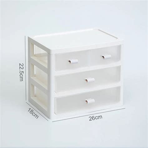 3 Layer Clear Storage Cabinet Plastic Plastic Drawer Cabinet Office