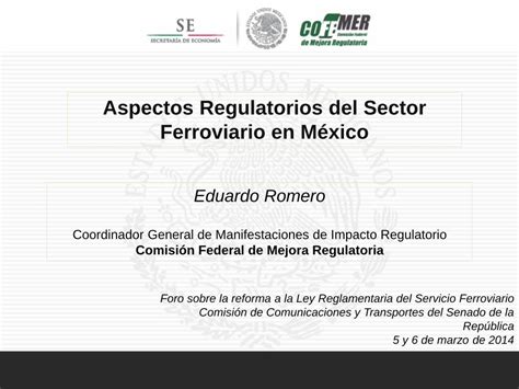 Pdf Aspectos Regulatorios Del Sector Ferroviario En M Xico Problemas