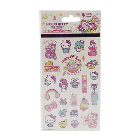 Wholesale 4 Sheets Hello Kitty and Friends Stickers MULTICOLOR