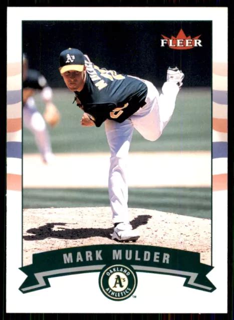 2002 FLEER MARK Mulder Oakland Athletics 91 MLB Baseball Sports Card