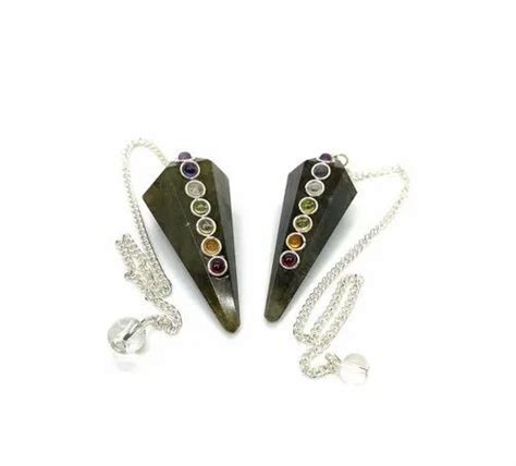 Labradorite Facet Chakra Gemstone Pendulum Healing Dowsing Energy