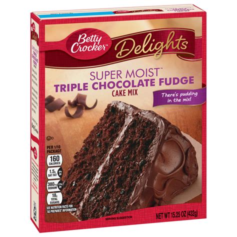 Betty Crocker Delights Super Moist Triple Chocolate Fudge Cake Mix Hy Vee Aisles Online