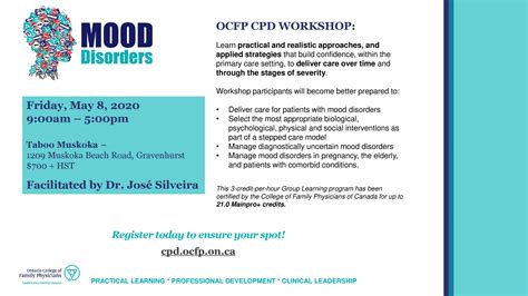 OCFP Mood Disorders Workshop - Barrie and Community Family Health Team