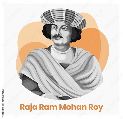 Portrait Of Raja Ram Mohan Roy An Indian Reformer Jayanti Celebration