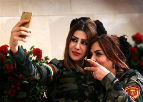 Female Peshmerga Fighters Take A Selfie In Arbil The Capital Of The