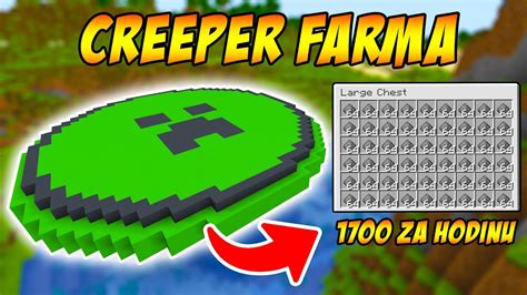 Creeper Farma Bez Ko Ek A Redstonu Minecraft Tutorial Youtube