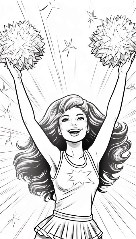 Free Printable Cheerleader Coloring Pages Cute Sheets To Print Do Coloring