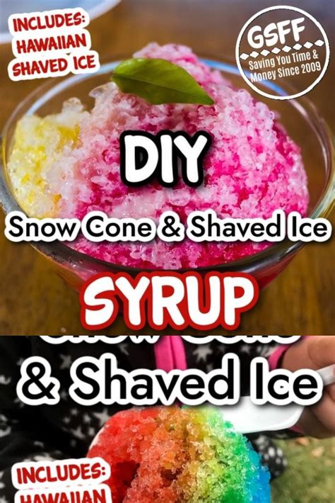 Homemade Syrup For Snow Cones Or Shaved Ice Shaved Ice Recipe