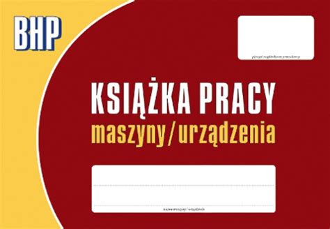 Książka pracy maszyny urządzenia ODDK Wydawnictwo dla biznesu