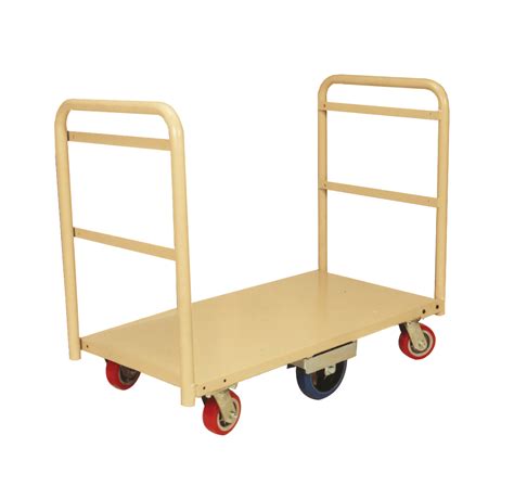 450kg Rated Steel Heavy Duty Platform Trolley 2 Handle 6 Wheel 810