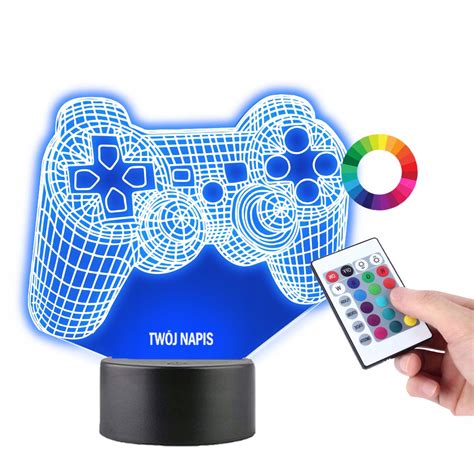 Lampka Na Biurko Statuetka Led Pad Kontroler Ps Playstation Tw J Napis