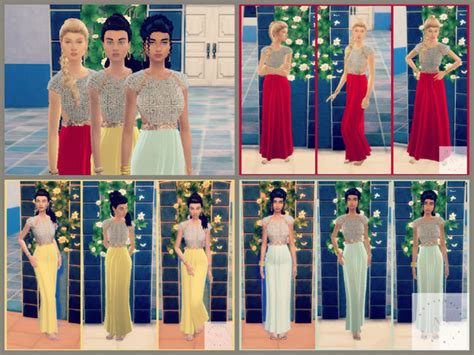 The Sims Resource Slyd Lily Dress Greek Recolor Set