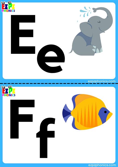 A to Z Half Page Phonics Flashcards with Images Complete Set Download ...