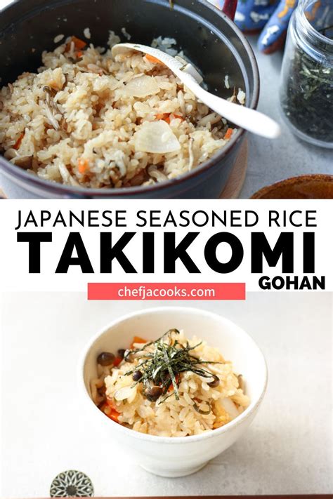 Japanese Seasoned Rice In A Bowl With Spoons On The Side And Title Text