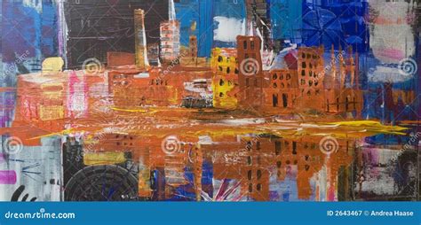 Abstract City Painting Royalty Free Stock Photography - Image: 2643467