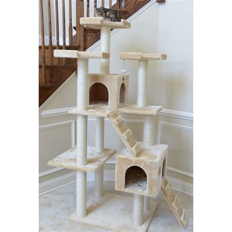 Armarkat Inch Beige Jungle Gym Cat Tree With Condos Free