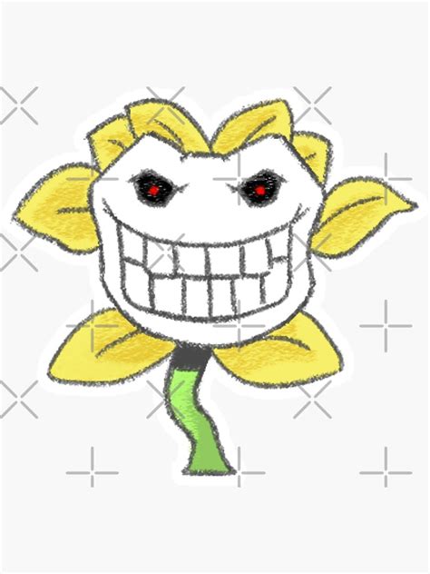 Undertale Flowey Sticker By Llauriix Redbubble