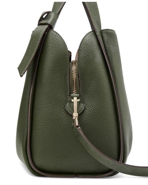 Kate Spade Knott Pebbled Leather Crossbody Tote In Green Lyst