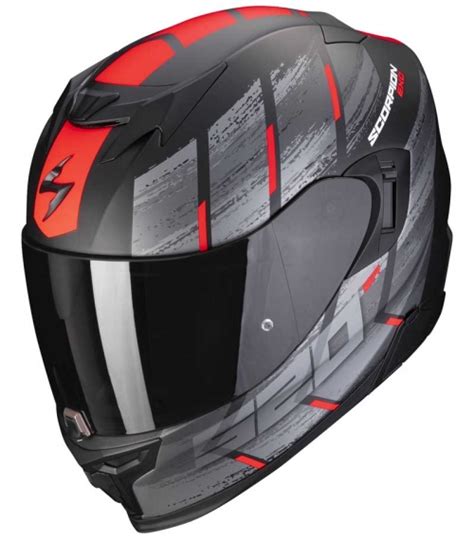 Casco Scorpion Exo Evo Air Maha Negro Mate Rojo