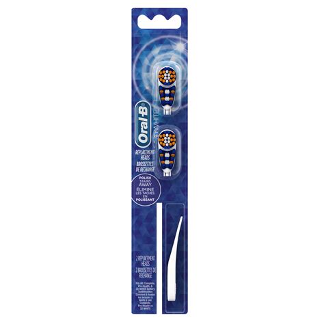 Oral B D White Battery Power Toothbrush Replacement Heads Count