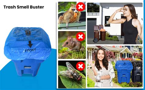 Trash Smell Buster Outdoor Plastic Garbage Trash Can Covers Contain