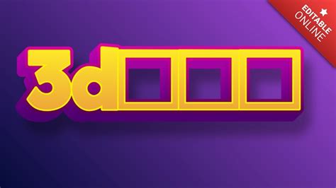 3dクロム Yellow Purple Video Game 3D Text Effect Generator