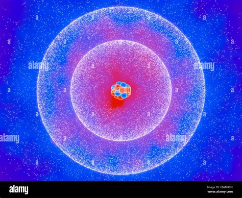 Átomo Con Protones Neutrones Y Electrones Ilustración Conceptual