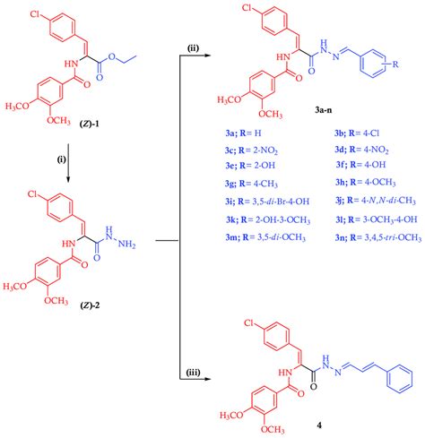 Scheme 1 Synthesis Of The Target Hydrazone Compounds 3a N And 4