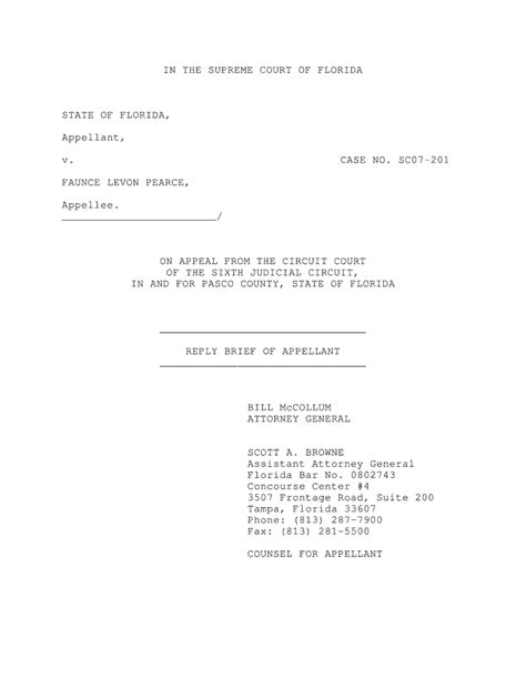 Fillable Online Archive Law Fsu In And For Pasco County State Of