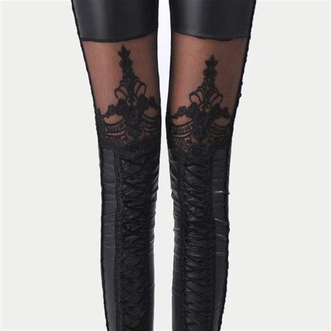 Gothic Victorian Lace Leggings Gothic Babe Co