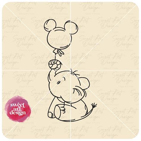 Dumbo With Mouse Ears Balloon Svg Magical And Fabulous Svg Inspire