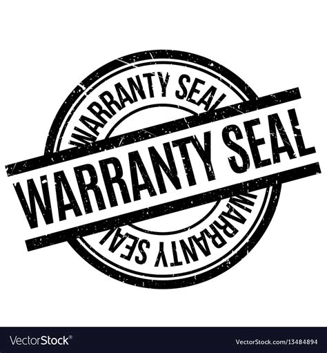 Warranty Seal Rubber Stamp Royalty Free Vector Image