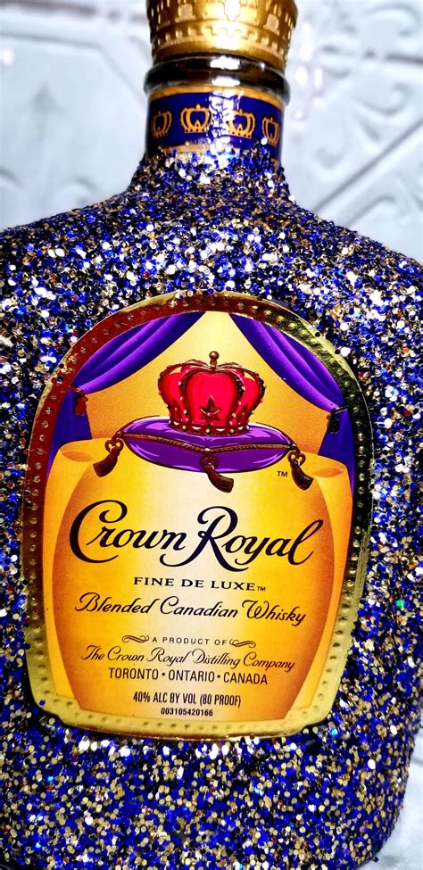 Glitter Bling Crown Royal Liquor Bottle Decor Bachelor Party Etsy