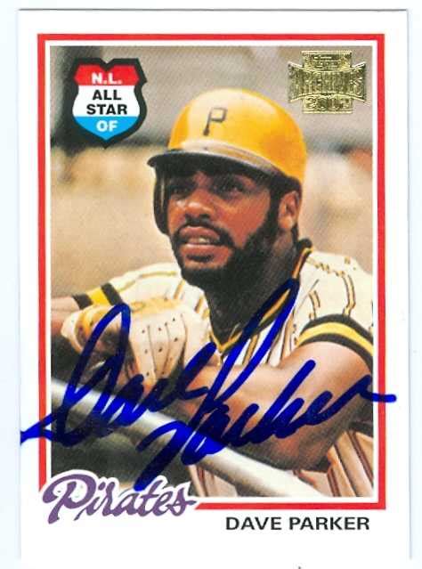 Dave Parker Autographed Baseball Card Pittsburgh Pirates 2002 Topps