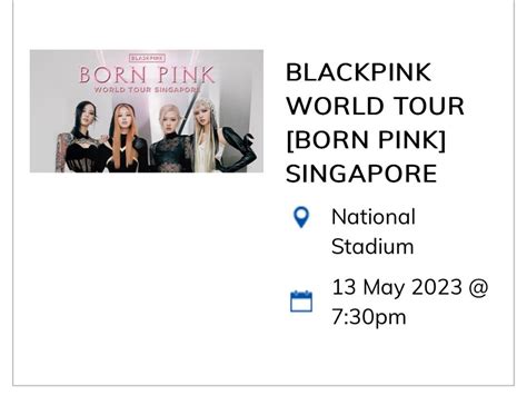 Blackpink Concert Tickets For Sale Tickets Vouchers Event Tickets