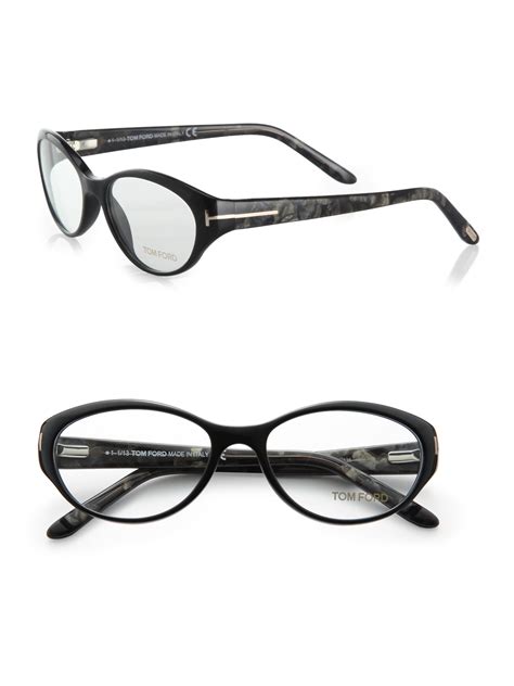 Tom Ford Oval Acetate Reading Glasses in Black - Lyst