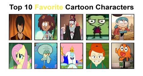 Top 10 Favorite Cartoon Characters (1st Update) by Shevanda04 on DeviantArt