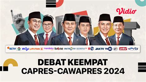 Link Live Streaming Debat Capres Cawapres 2024 Di Vidio Nonton Debat